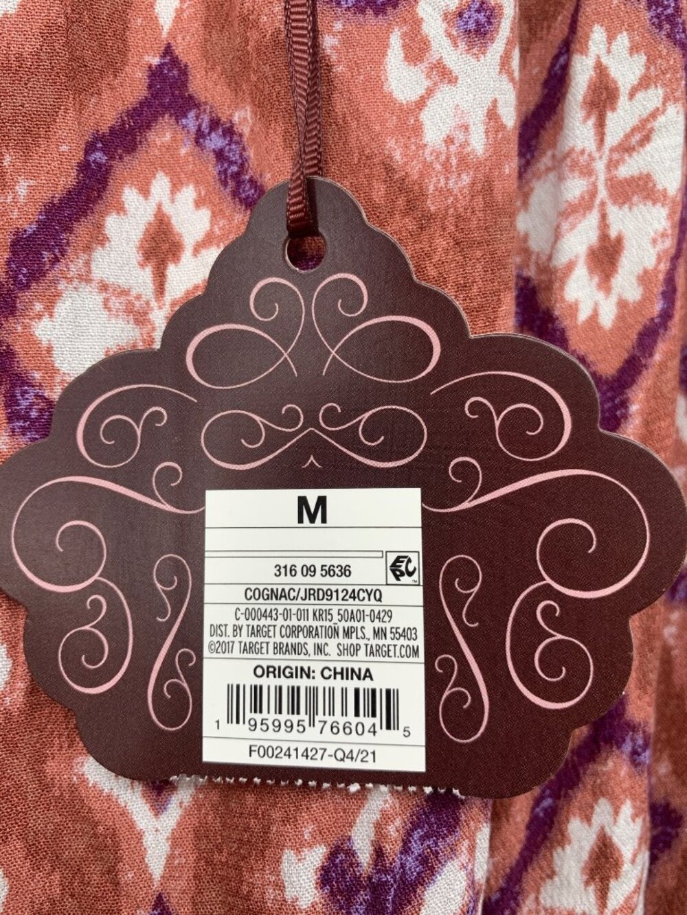 Knox Rose Womans M Cognac Midi Dress Balloon Sleeves Rayon Pockets NEW - Picture 3 of 10